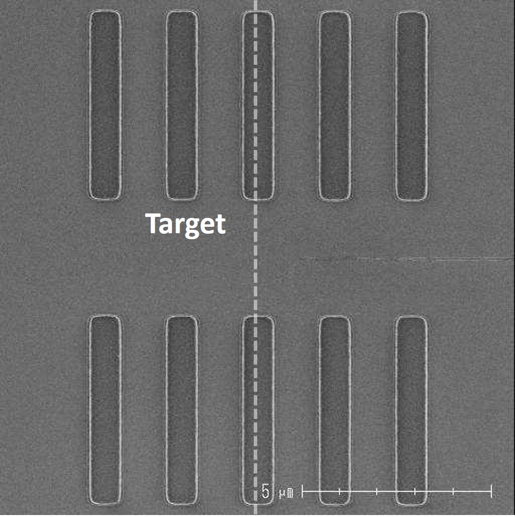Line pattern without OPC